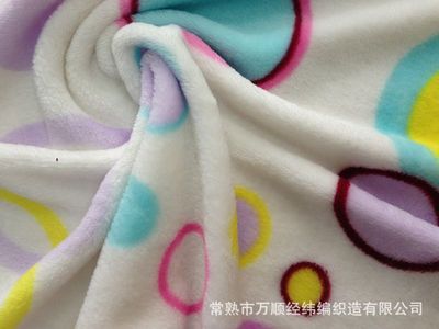 【廠家供應(yīng)各種法蘭絨素色 印花 面料 毛毯 批發(fā)雙面印花法蘭絨】價(jià)格,廠家,圖片,針織面料,常熟市萬順經(jīng)緯編織造-